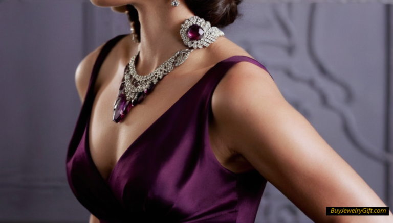 What color jewelry to wear with the plum dress?